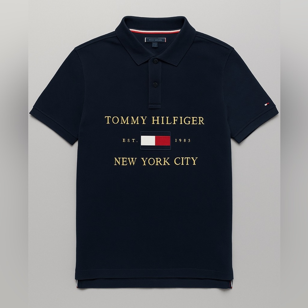 Tommy Hilfiger NYC Embroidered Polo – Navy